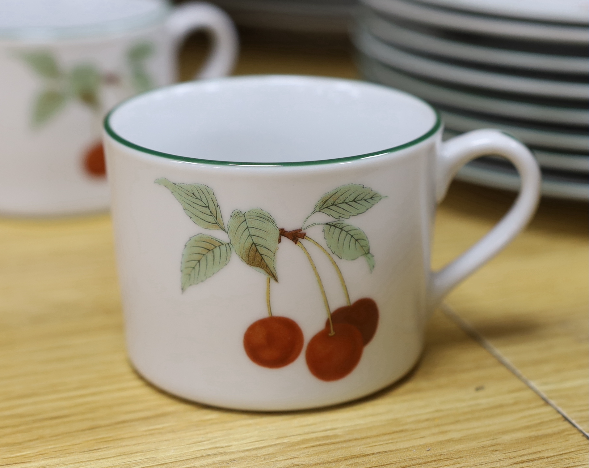A Royal Worcester “Evesham Vale” eight place setting, dinner and coffee service